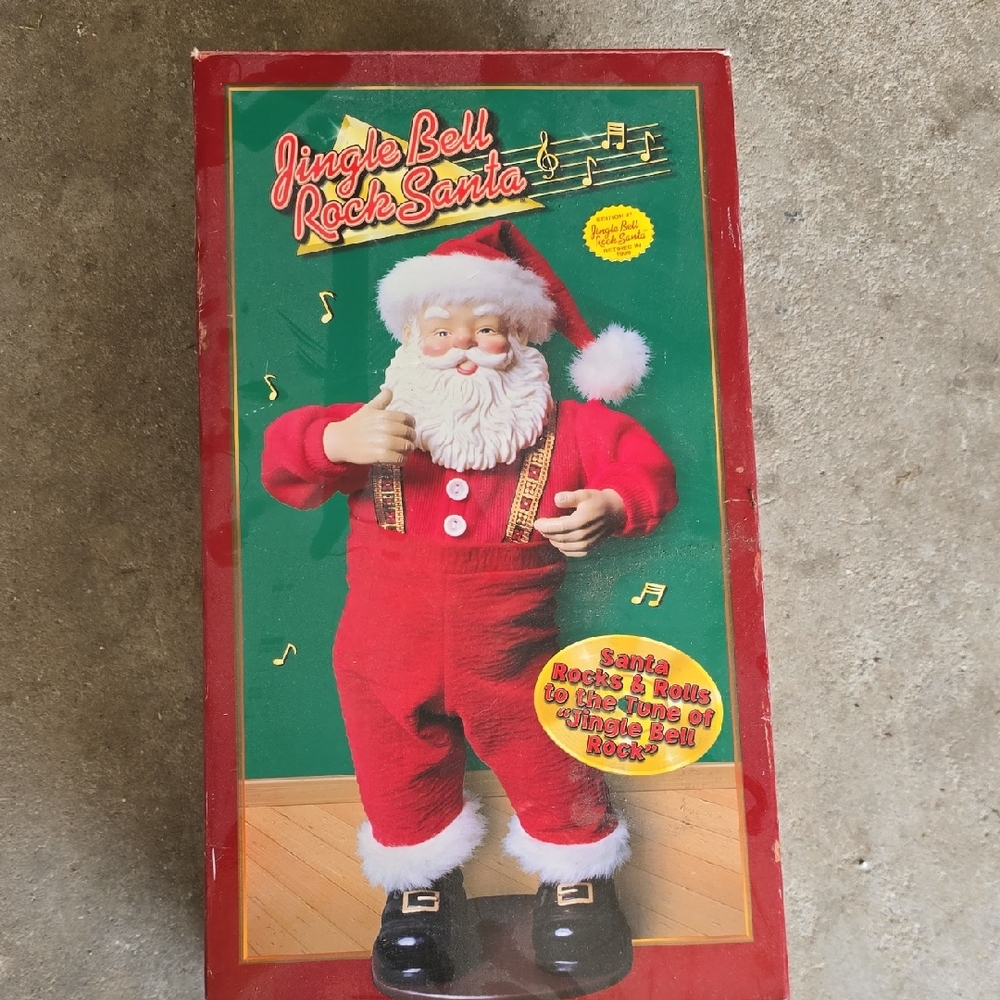 Jingle Bell Rock Santa - Red Musical Holiday Figurine
